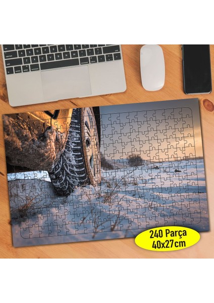 Araba Kar Lastiği 240 Parça Puzzle Yapboz TABLO-75411800