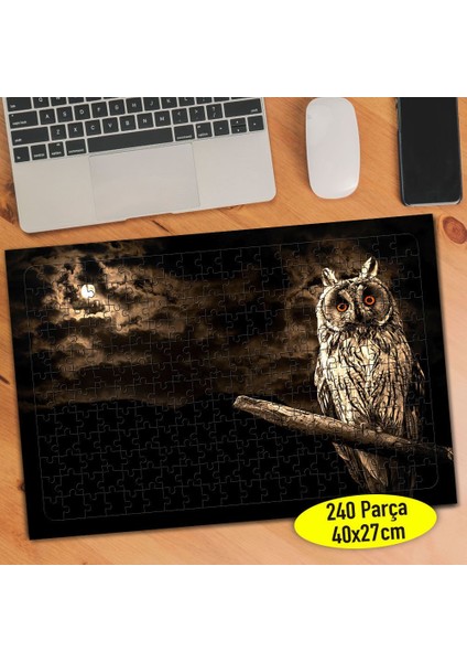 Karanlıkta Dolunay ve Baykuş 240 Parça Puzzle YAPBOZ-71900333