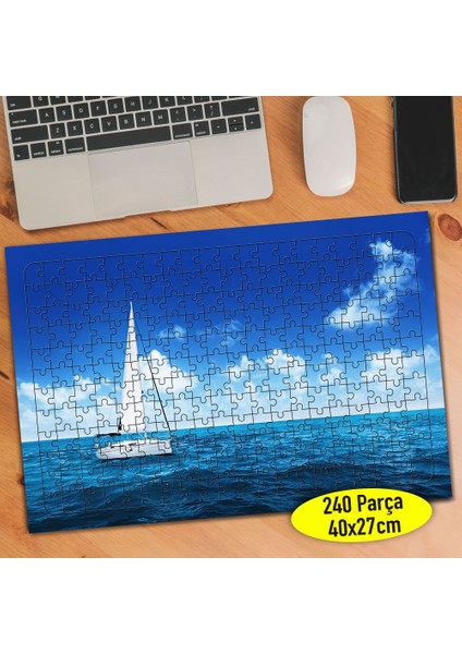 Deniz Üstünde Tekne Doğa Manzara 240 Parça Puzzle YAPBOZ-324245
