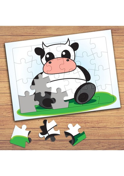 Mutlu Inek Çocuklara Özel Puzzle Yapboz TABLO-66504