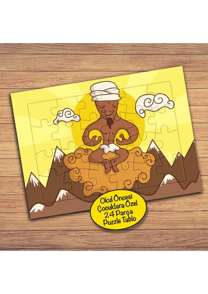 Uçan Hint Adam Çocuklara Özel Puzzle Yapboz TABLO-75PZ