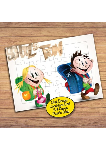 Öğrenci Çocuklar Çocuklara Özel Puzzle Yapboz TABLO-43757