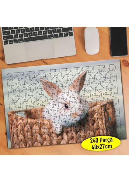 Hasır Sepet Içinde Yavru Tavşan 240 Parça Puzzle YAPBOZ-94037004