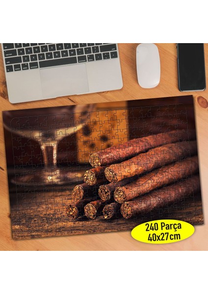 Tobacco Puro Viski Bardağı 240 Parça Puzzle YAPBOZ-83862740