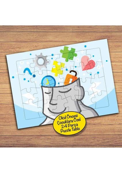Mutlu Beyin Jimlastiği Çocuklara Özel Puzzle Yapboz TABLO-30PZ