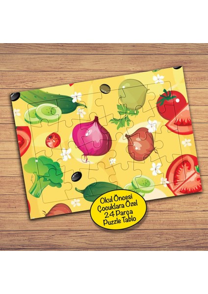 Uçan Sebzeler Çocuklara Özel Puzzle Yapboz TABLO-19539