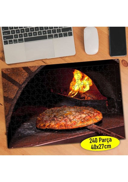 Taş Fırında Pizza Fast Food 240 Parça Puzzle YAPBOZ-30602174