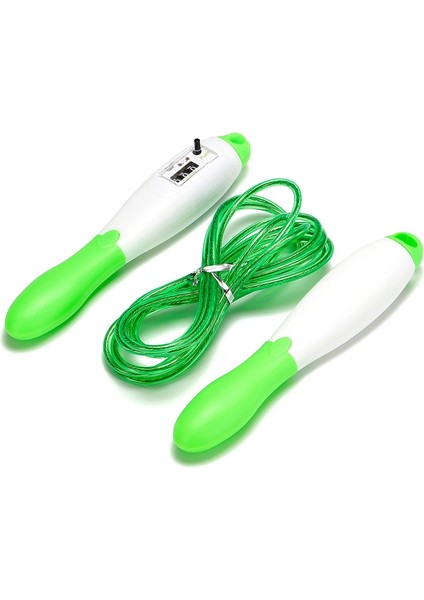 5 Adet Ayarlanabilir Pvc Atlama Halat, Uzunluk: 3m (Yeşil Beyaz) (Yurt Dışından)