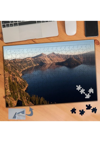 Dağlar Ortasında Göl, Manzara 240 Parça Puzzle Yapboz TABLO-403