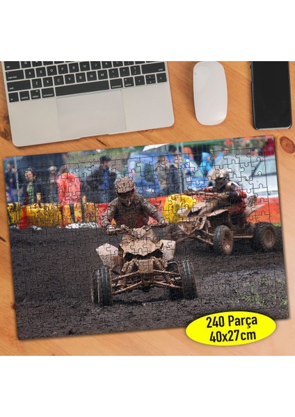 Zorlu Parkurda Atv ile Safari 240 Parça Puzzle YAPBOZ-8629201