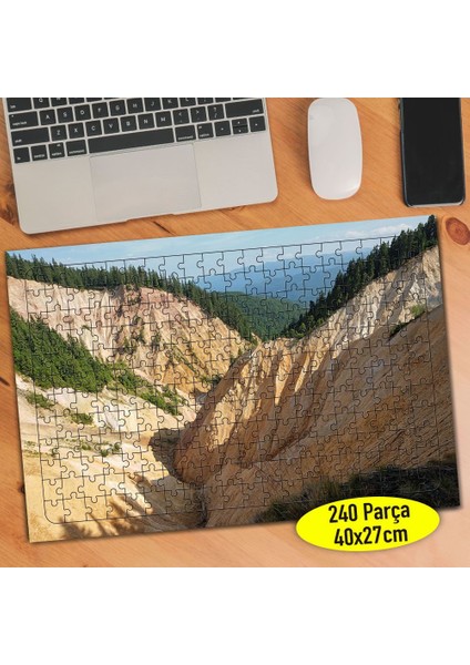Kayalıklar Üstünde Çam Ağaçları 240 Parça Puzzle YAPBOZ-379421