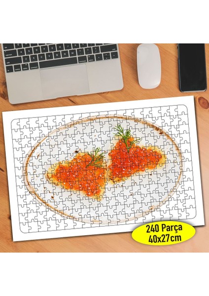 Kırmızı Havyar Balık Yumurtası 240 Parça Puzzle YAPBOZ-76145883