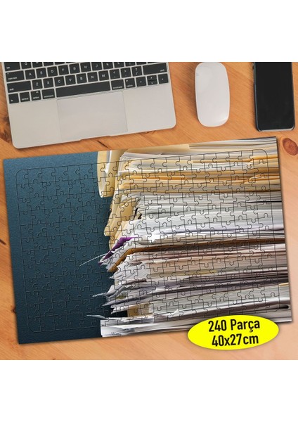 Yığılı Iş Dosyaları 240 Parça Puzzle Yapboz TABLO-3706175