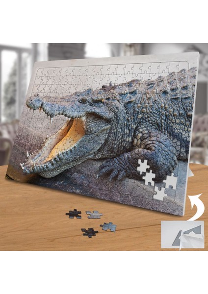 Ağzı Açık Sürüngen Timsah 240 Parça Puzzle Yapboz TABLO-40647367 fiyatları