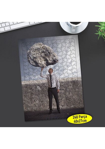 Kayalık Kaldıran Adam 240 Parça Puzzle YAPBOZ-16828183