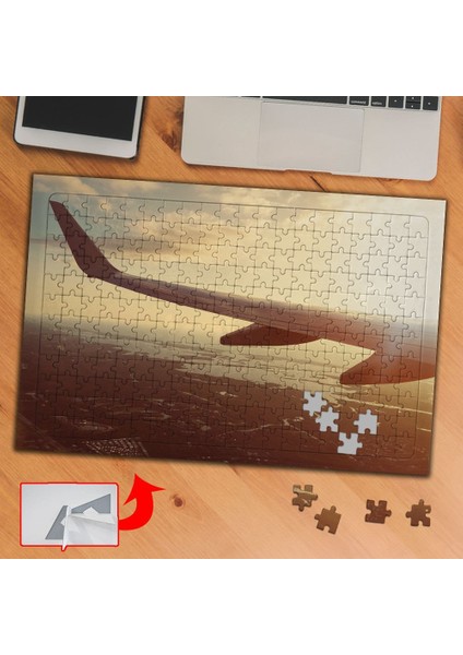 Uçak Kanadı, Gökyüzü 240 Parça Puzzle Yapboz TABLO-F05C3
