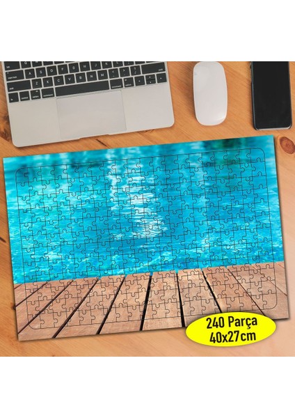 Güneşli Havuz Kenarı 240 Parça Puzzle Yapboz TABLO-103328202