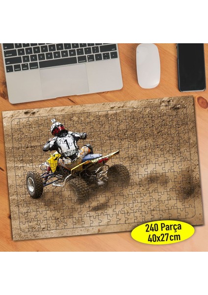 Zorlu Parkurda Atv ile Safari 240 Parça Puzzle YAPBOZ-73175275