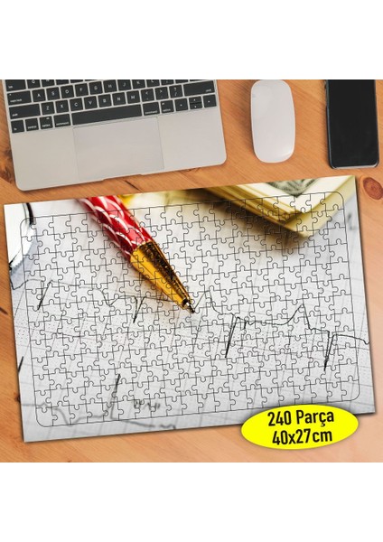 Sağlık Sektörü Ekg Grafiği 240 Parça Puzzle YAPBOZ-71865047