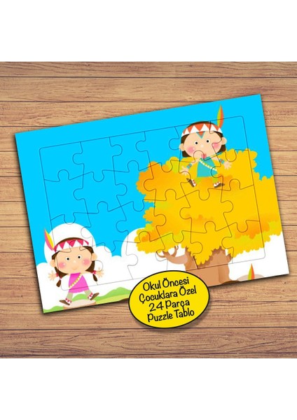 Kızıl Dereli Kızlar Çocuklara Özel Puzzle Yapboz TABLO-22454