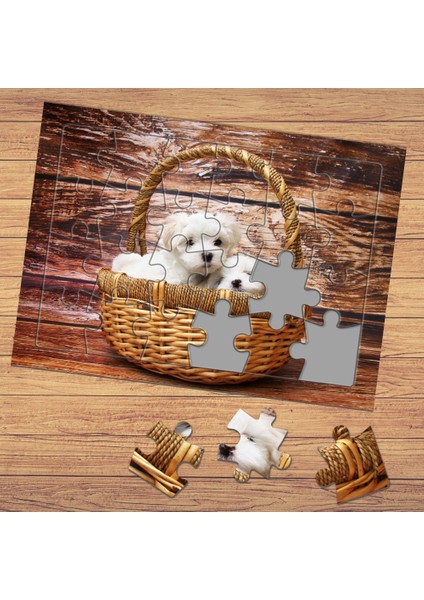 Sevimli Kedi ve Köpek Çocuklara Özel Puzzle Yapboz TABLO-1027549