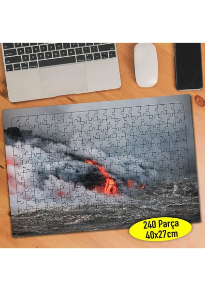 Denize Dökülen Yanardağ Lavları 240 Parça Puzzle YAPBOZ-64456329