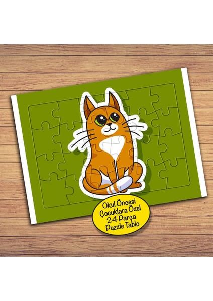 Minik Sevimli Kedicik Çocuklara Özel Puzzle Yapboz TABLO-170PZ