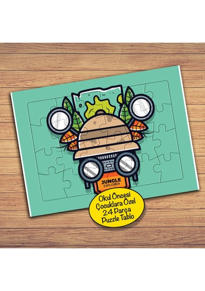 Çevreci Orman Gezgini Çocuklara Özel Puzzle Yapboz TABLO-235PZ