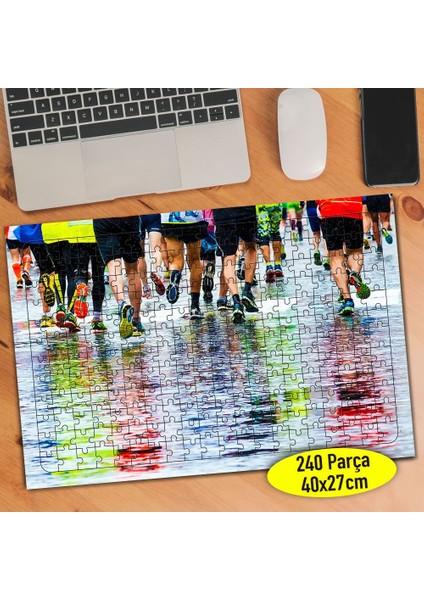 Maraton Koşucuları Spor 240 Parça Puzzle YAPBOZ-92728988