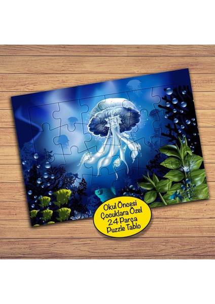 Deniz Anası, Denizaltı Çocuklara Özel Puzzle Yapboz TABLO-7185