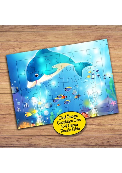 Denizaltı, Balina, Balık Çocuklara Özel Puzzle Yapboz TABLO-27422