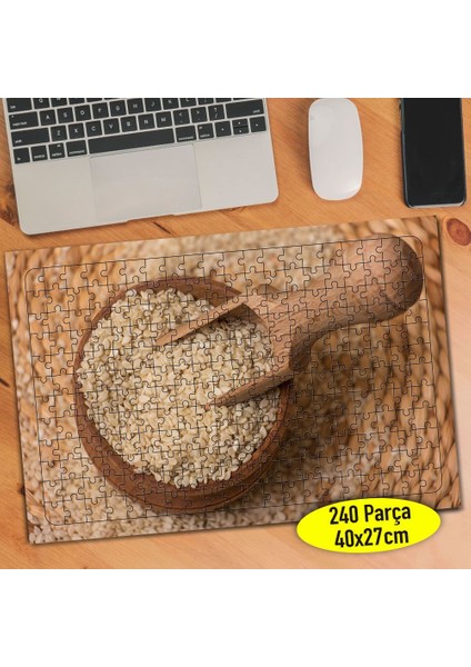 Tahta Kaşıkta Buğday Yiyecek 240 Parça Puzzle YAPBOZ-105370178