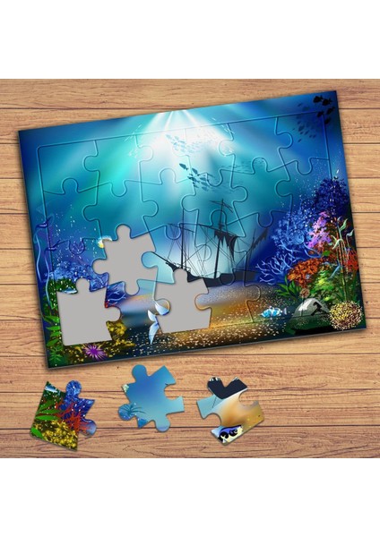 Büyülü Renkli Orman Çocuklara Özel Puzzle Yapboz TABLO-8694