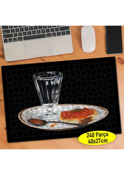 Kırmızı Havyar Balık Yumurtası 240 Parça Puzzle YAPBOZ-76224940