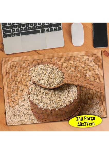 Tahta Kaşıkta Buğday Yiyecek 240 Parça Puzzle YAPBOZ-105369858