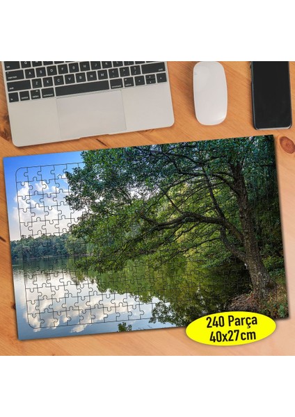 Ukrayna Ormanı Göl Doğa Manzarası 240 Parça Puzzle YAPBOZ-8377