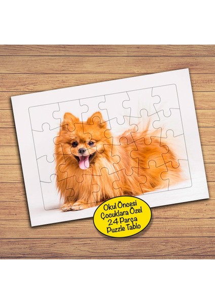 Turuncu Tüylü Minik Köpek Çocuklara Özel Puzzle Yapboz TABLO-2147840998