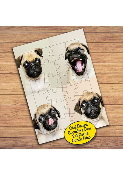 Bulldog - Sevimli Köpek Çocuklara Özel Puzzle Yapboz TABLO-64792