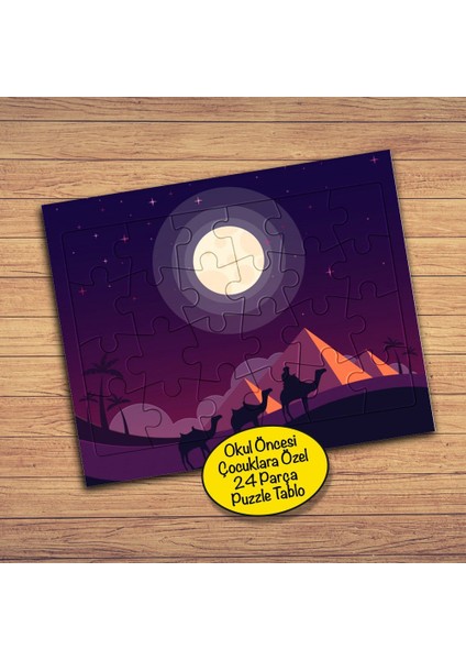 Dolunayda Develer 24 Parça Çocuklara Özel Yapboz TABLO-23-2147877010