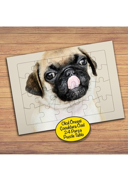 Sevimli Hayvan - Köpek Çocuklara Özel Puzzle Yapboz TABLO-64830