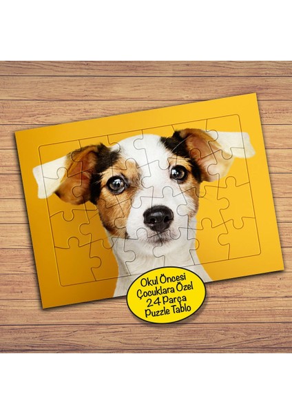 Sevimli Hayvan - Köpek Çocuklara Özel Puzzle Yapboz TABLO-64825