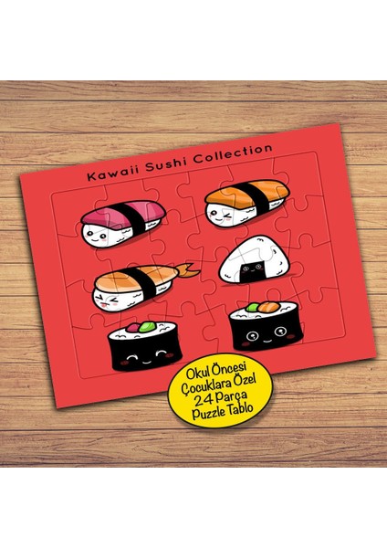 Japon Mutfağı Sushi 24 Parça Çocuklara Özel Yapboz TABLO-5218