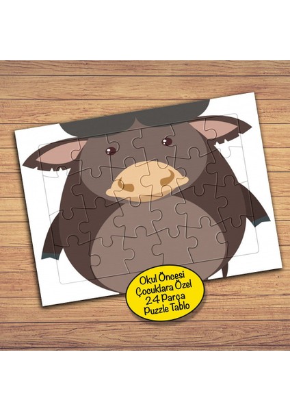 Bufalo - Sevimli Hayvan 24 Parça Çocuklara Özel Yapboz TABLO-22735