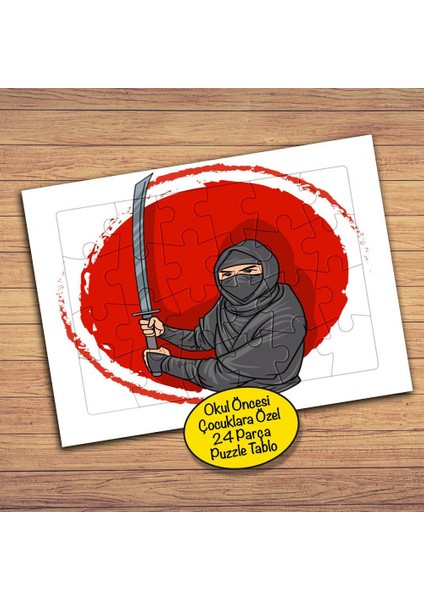 Japonya-Savaşçı Nijja 24 Parça Çocuklara Özel Yapboz TABLO-491