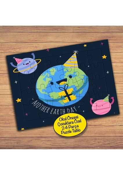 Mother Earth Day 24 Parça Çocuklara Özel Yapboz Tablo-39