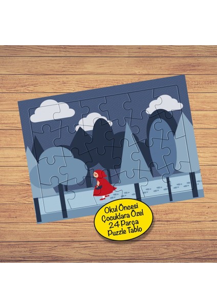 Kırmızı Başlıklı Kız 24 Parça Çocuklara Özel Yapboz TABLO-23-2147510658