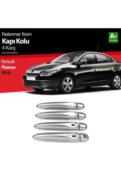 Renault Fluence Krom Kapı Kolu 4 Kapı Sensörlü 2010 Üzeri