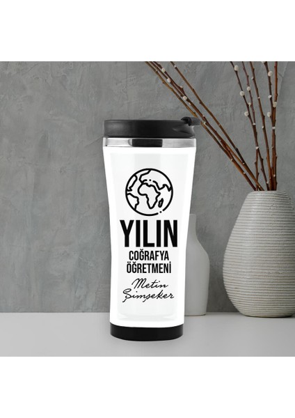 Yılın Coğrafya Öğretmeni Isme Özel Termos Mug