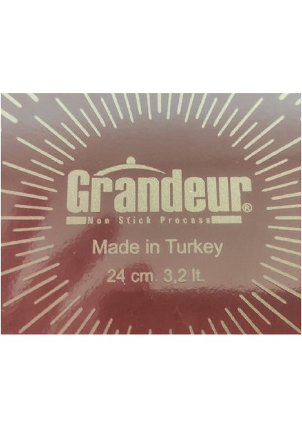 Alüminyum Non-Stick Yanmaz-Yapışmaz Fırın Tepsisi 24 cm 3,2 Lt Bordo 500 Dekor