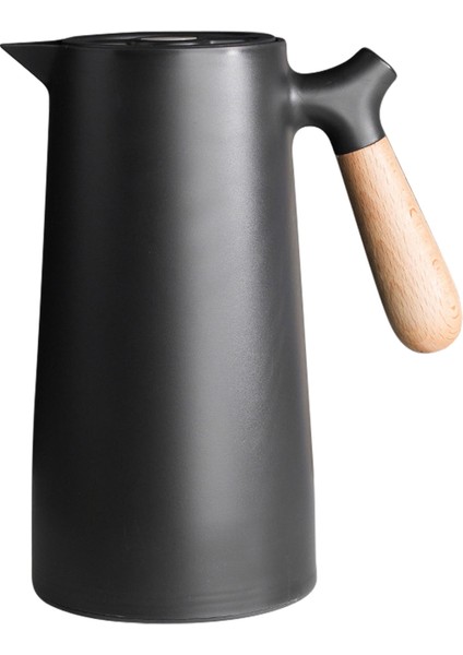1000ml Termal Cam Termos - Siyah (Yurt Dışından)